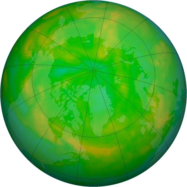Arctic ozone map for 04 July 2003
